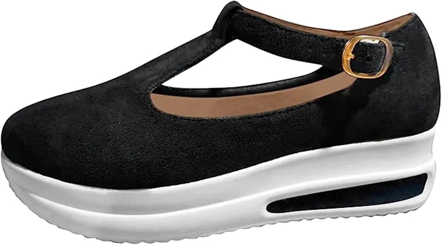 Lausiuoe Sneakers For Women Platform Slip On Fashion Canvas Shoes Lightweight Non-Slip Casual Comfortable Walking Flat Loafer