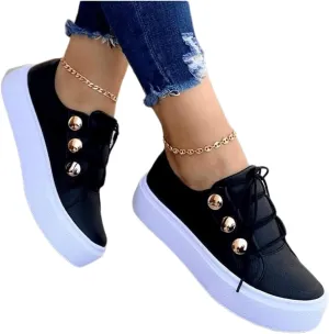 Lausiuoe Sneakers For Women Slip On Memory Foam Fashion Canvas Loafers Casual Lightweight Comfort Flat Walking Shoes