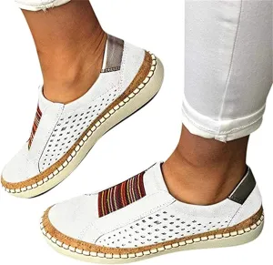 Lausiuoe Sneakers For Women Walking Shoes Comfortable Slip on Canvas Shoes Low Top Non Slip Fashion Casual Flat Loafers
