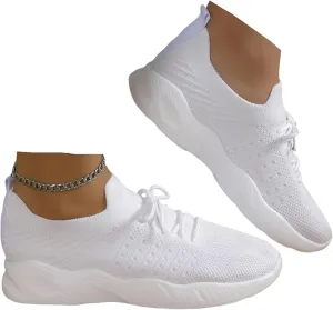 Lausiuoe Womens Shoes Casual Slip Ons Athletic Walking Shoes Casual Mesh-Comfortable Tennis Running Gym Fashion Sneakers