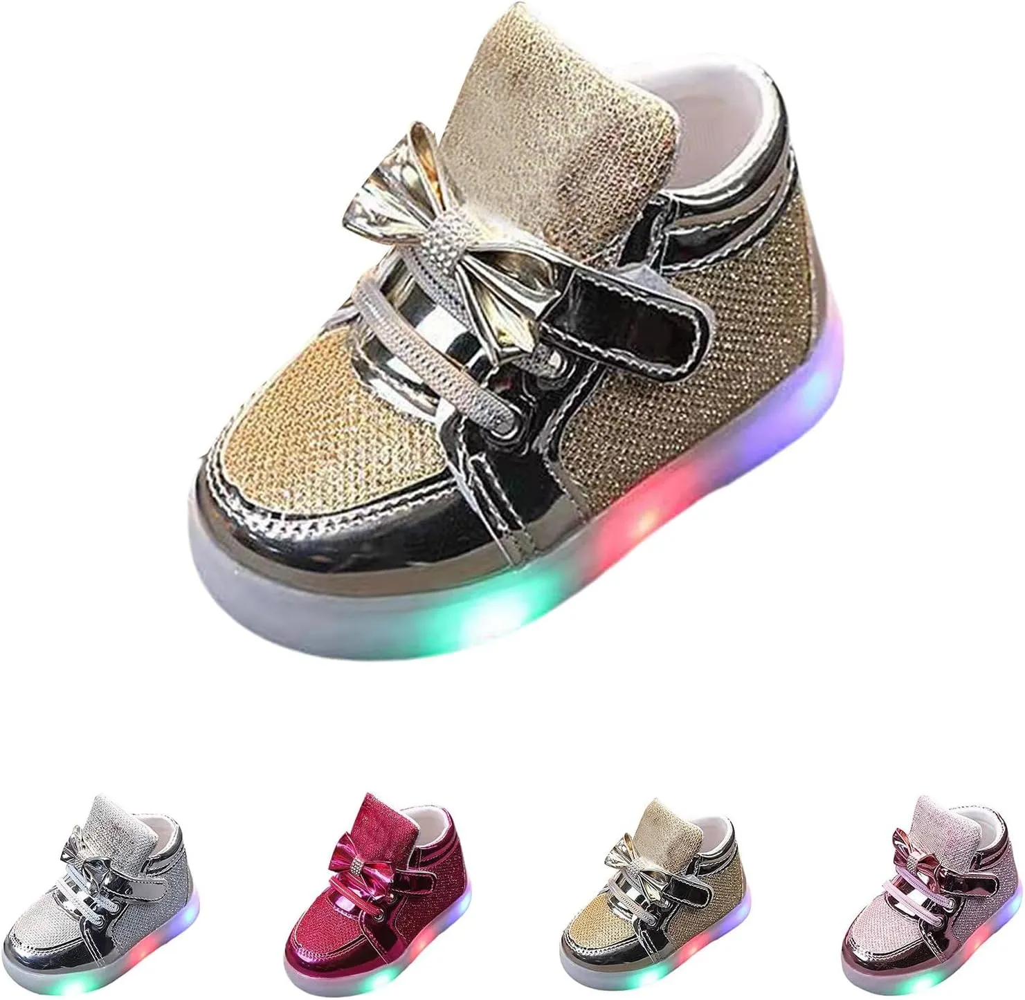 Light Up High Top Shoes for Toddler Kids Glowing Luminous Flashing Sneakers Baby Boys Girls Casual Fashion Shoes