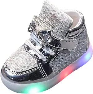 Light Up High Top Shoes for Toddler Kids Glowing Luminous Flashing Sneakers Baby Boys Girls Casual Fashion Shoes