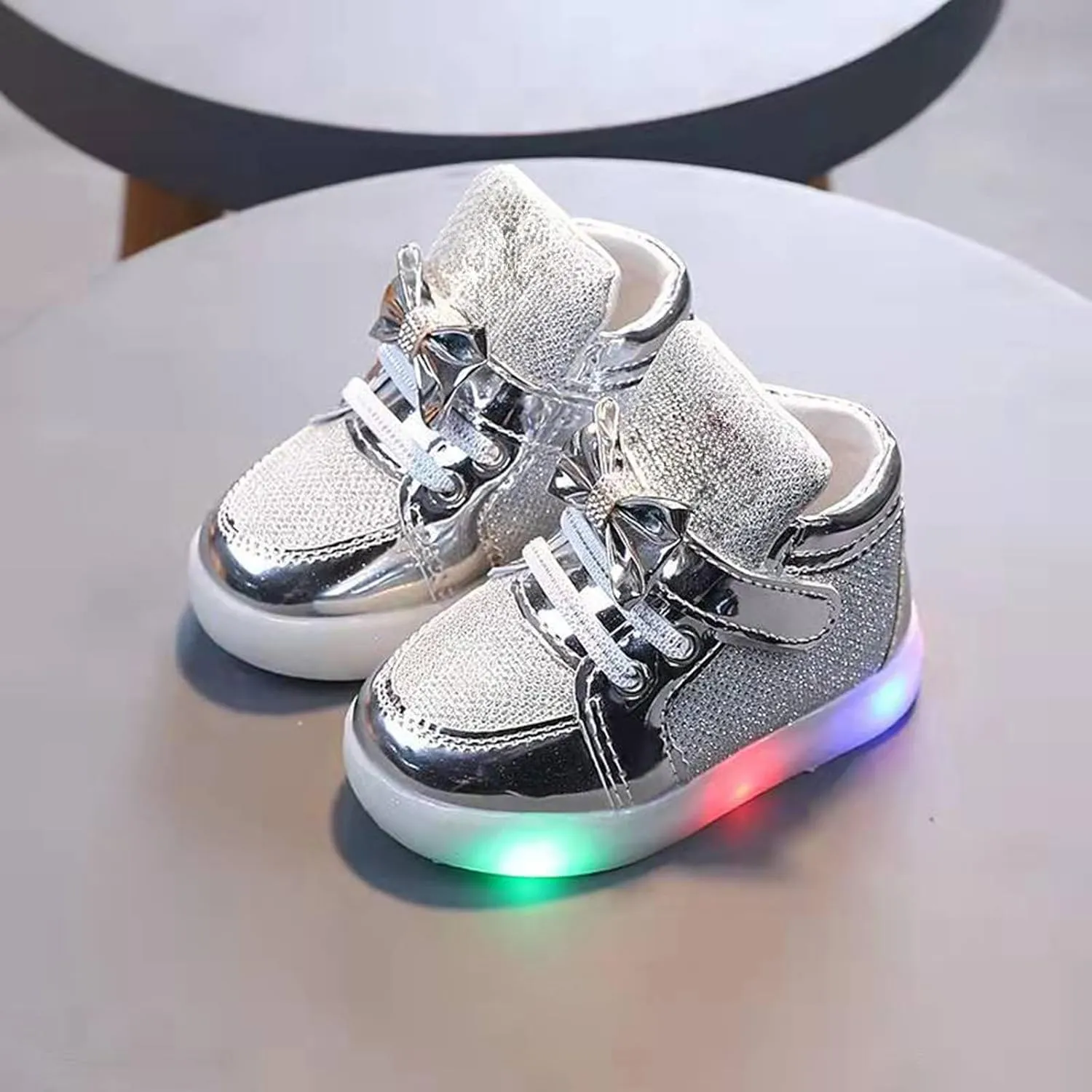 Light Up High Top Shoes for Toddler Kids Glowing Luminous Flashing Sneakers Baby Boys Girls Casual Fashion Shoes