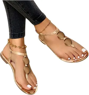 Masbird Sandals for Women Summer 2021 Womens Sandals Bohemian Flat Flip Flops Slippers Casual Summer Beach Strapy Sandals
