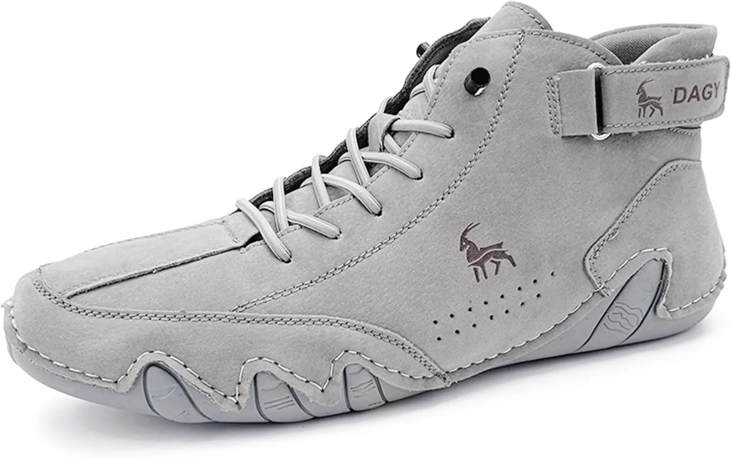 Men' Chukka Boots Italian Handmade Suede High Hiking Boots Casual Sneakers Waterproof Lightweight High Top Barefoot Ankle Boots Outdoor Shoes For Hiking Camping & Driving All Season