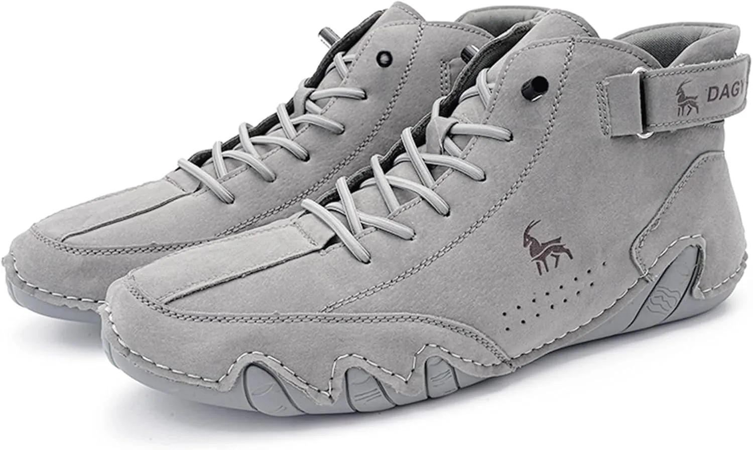Men' Chukka Boots Italian Handmade Suede High Hiking Boots Casual Sneakers Waterproof Lightweight High Top Barefoot Ankle Boots Outdoor Shoes For Hiking Camping & Driving All Season