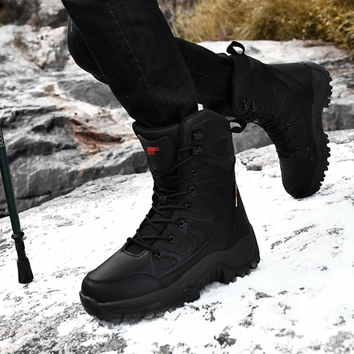 Men Lightweight Army Boots Waterproof Hiking Boots Military Boots Tactical Boots Combat Boots Breathable Police Patrol Boots