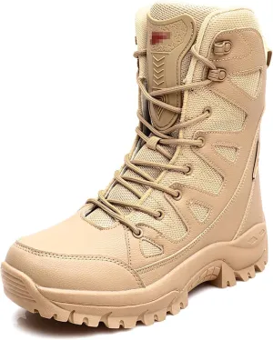 Men Lightweight Army Boots Waterproof Hiking Boots Military Boots Tactical Boots Combat Boots Breathable Police Patrol Boots