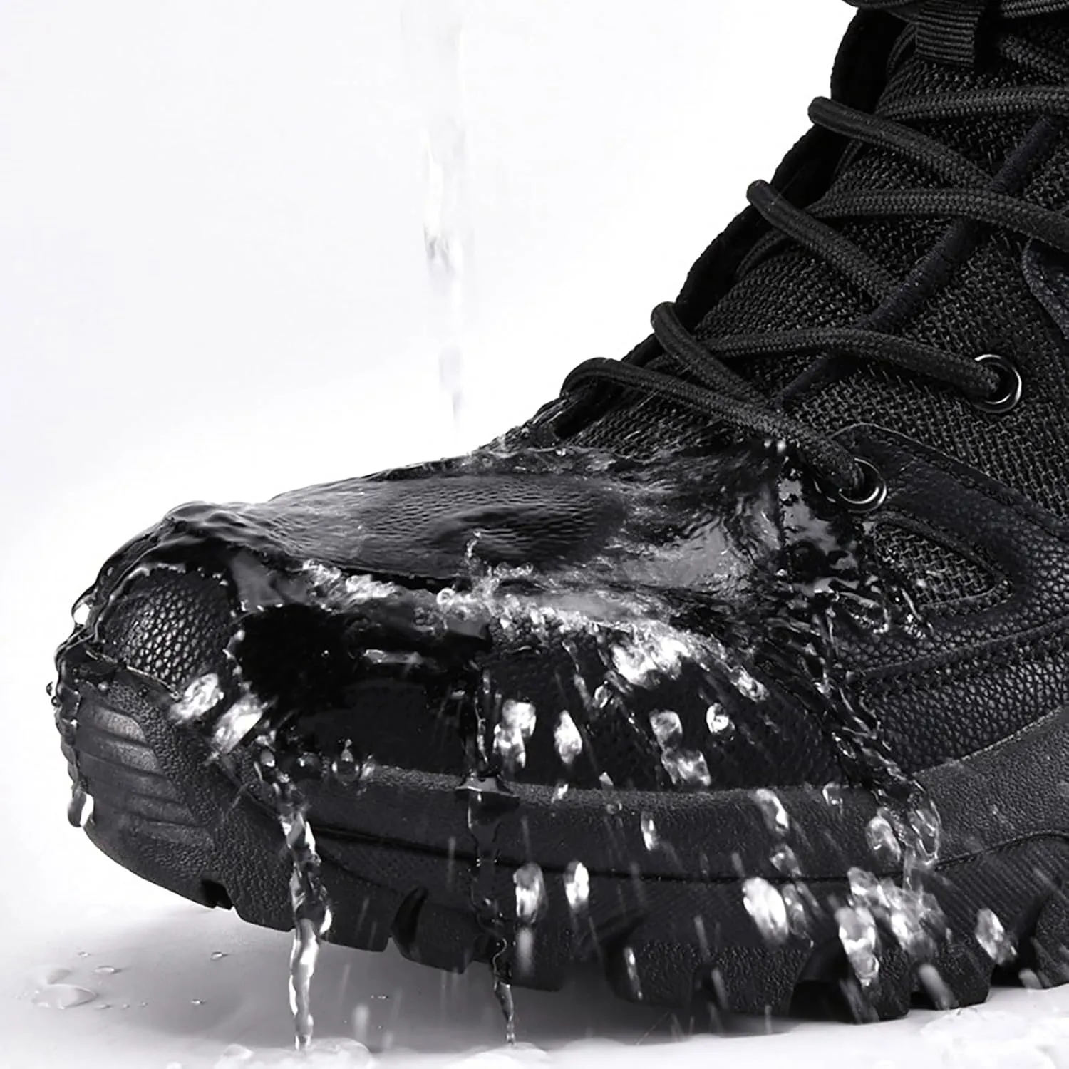 Men Lightweight Army Boots Waterproof Hiking Boots Military Boots Tactical Boots Combat Boots Breathable Police Patrol Boots
