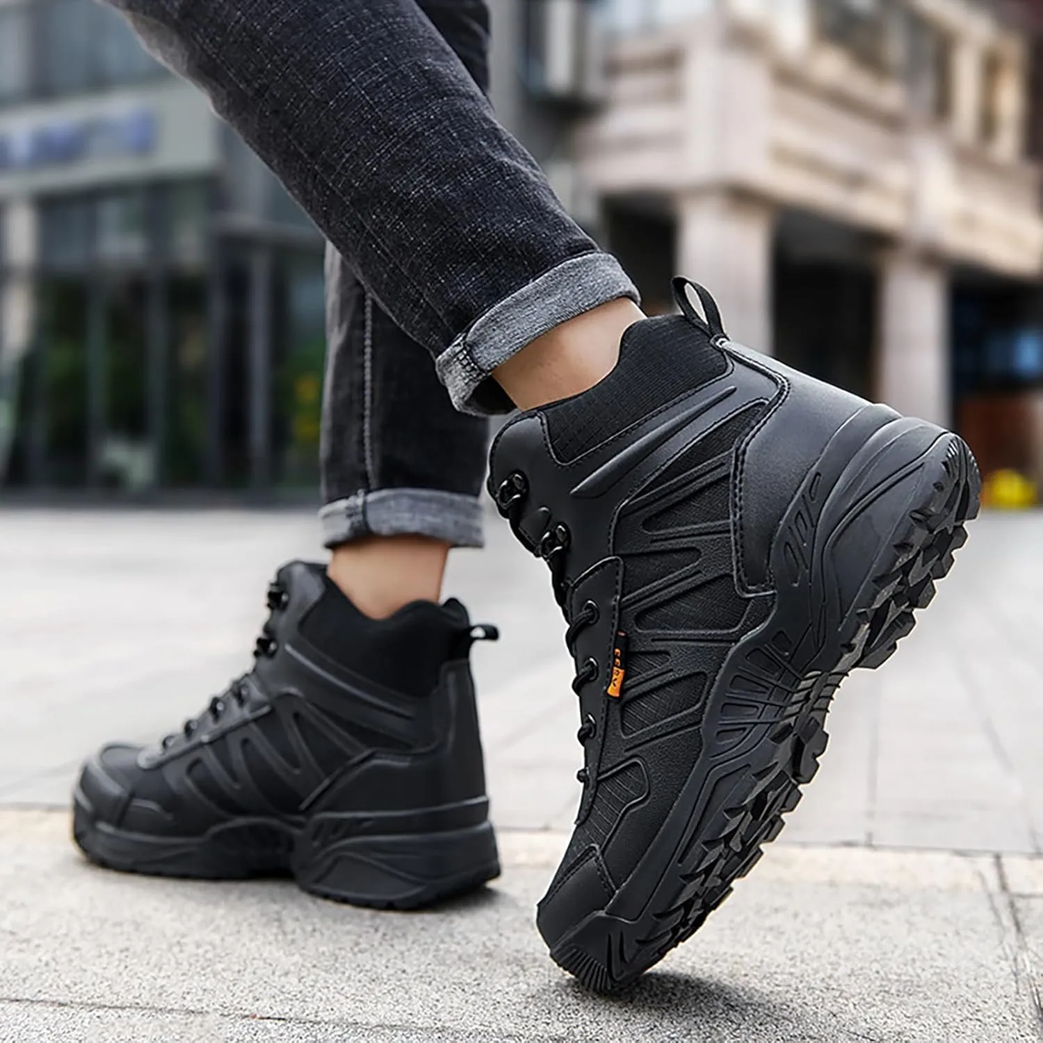 Men Military Boots Tactical Boots Combat Boots Breathable Police Patrol Boots Lightweight Army Boots Waterproof Hiking Boots