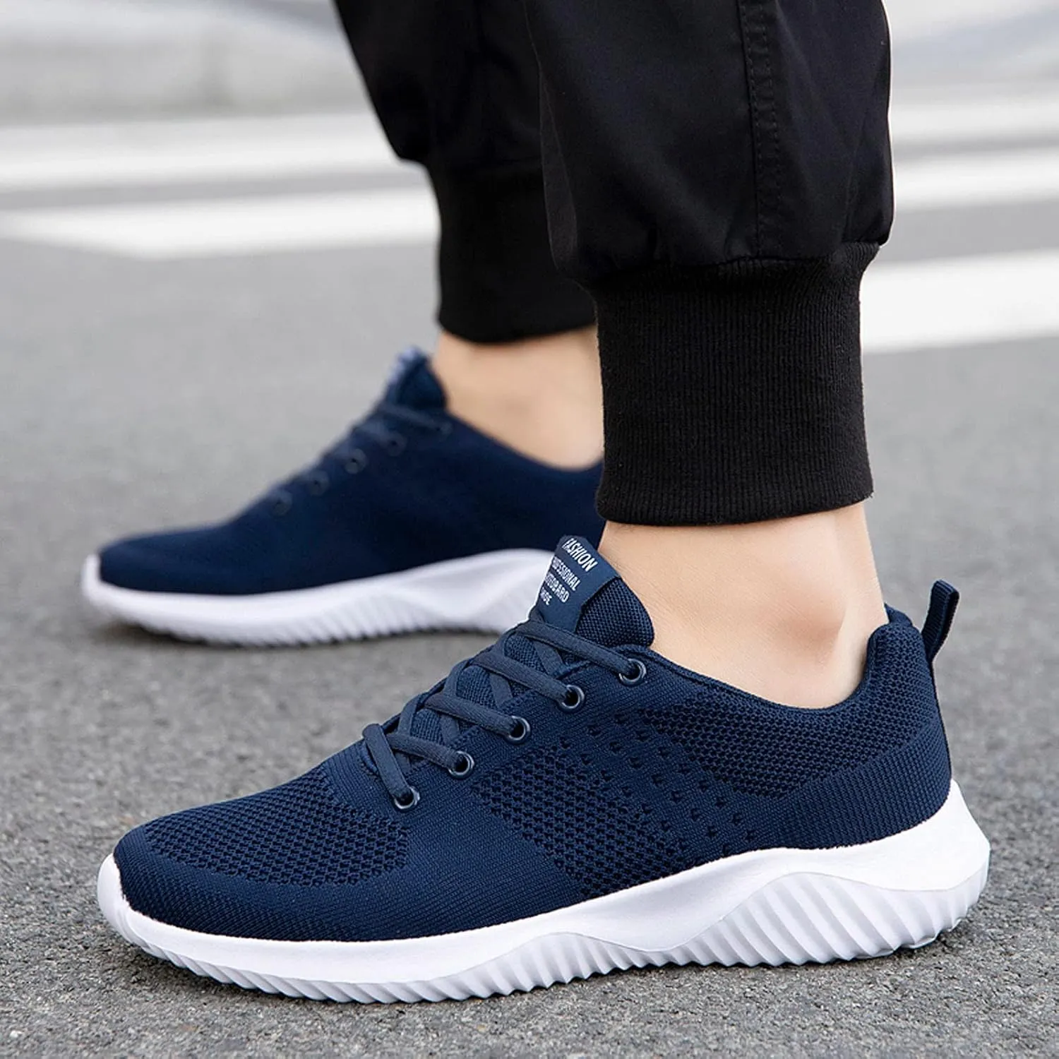 Men's Arch Support Insole Shoes Comfortable Breathable Lightweight Tennis Shoe Convenient Elderly Slip on Shoes