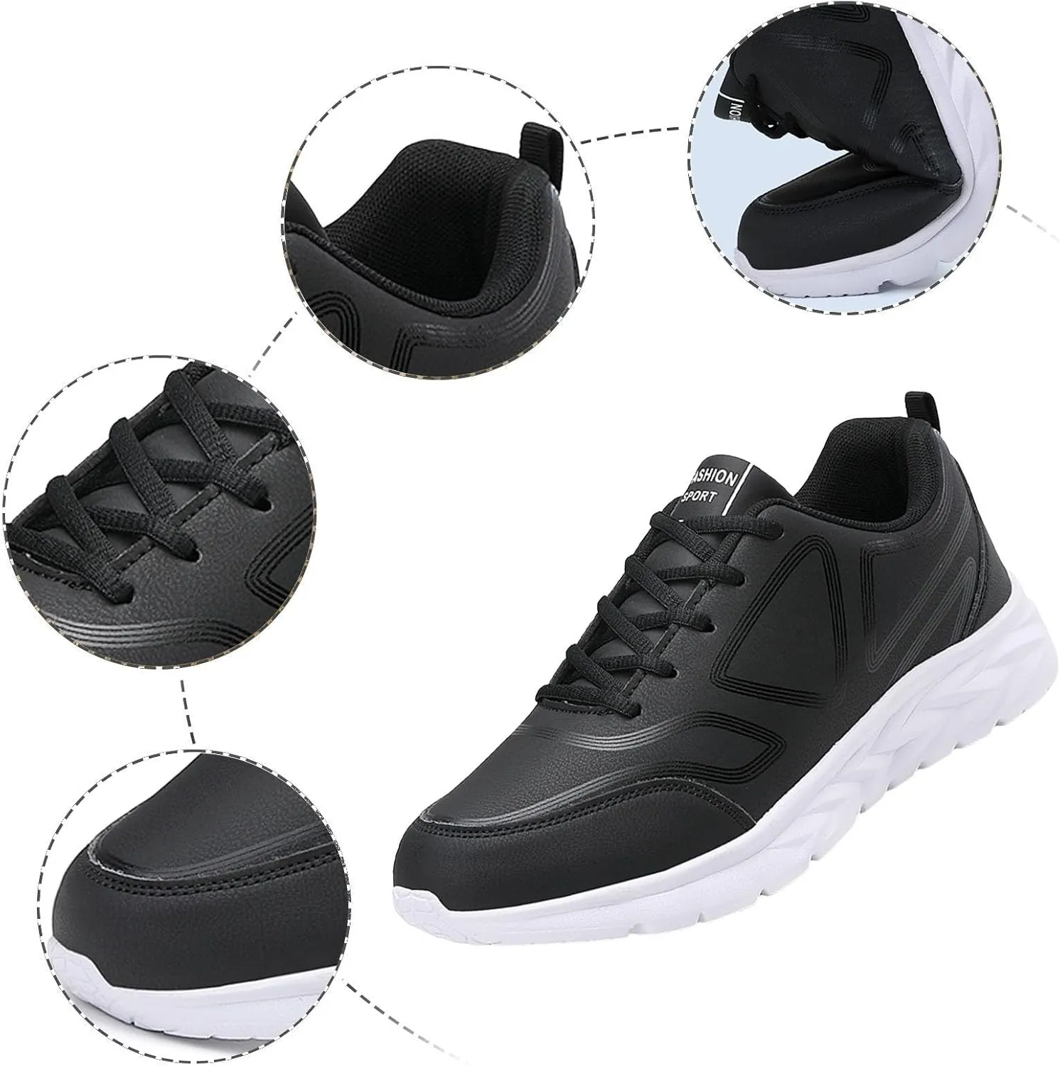 Men's Arch Support Walking Shoes Comfortable Lightweight Casual Walking Shoe Breathable Diabetic Shoes for Men