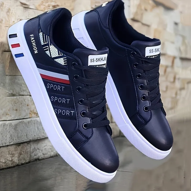 Men's Breathable Lace-up Skate Shoes with Good Grip Comfortable Footwear for Active Men