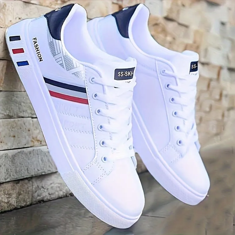 Men's Breathable Lace-up Skate Shoes with Good Grip Comfortable Footwear for Active Men