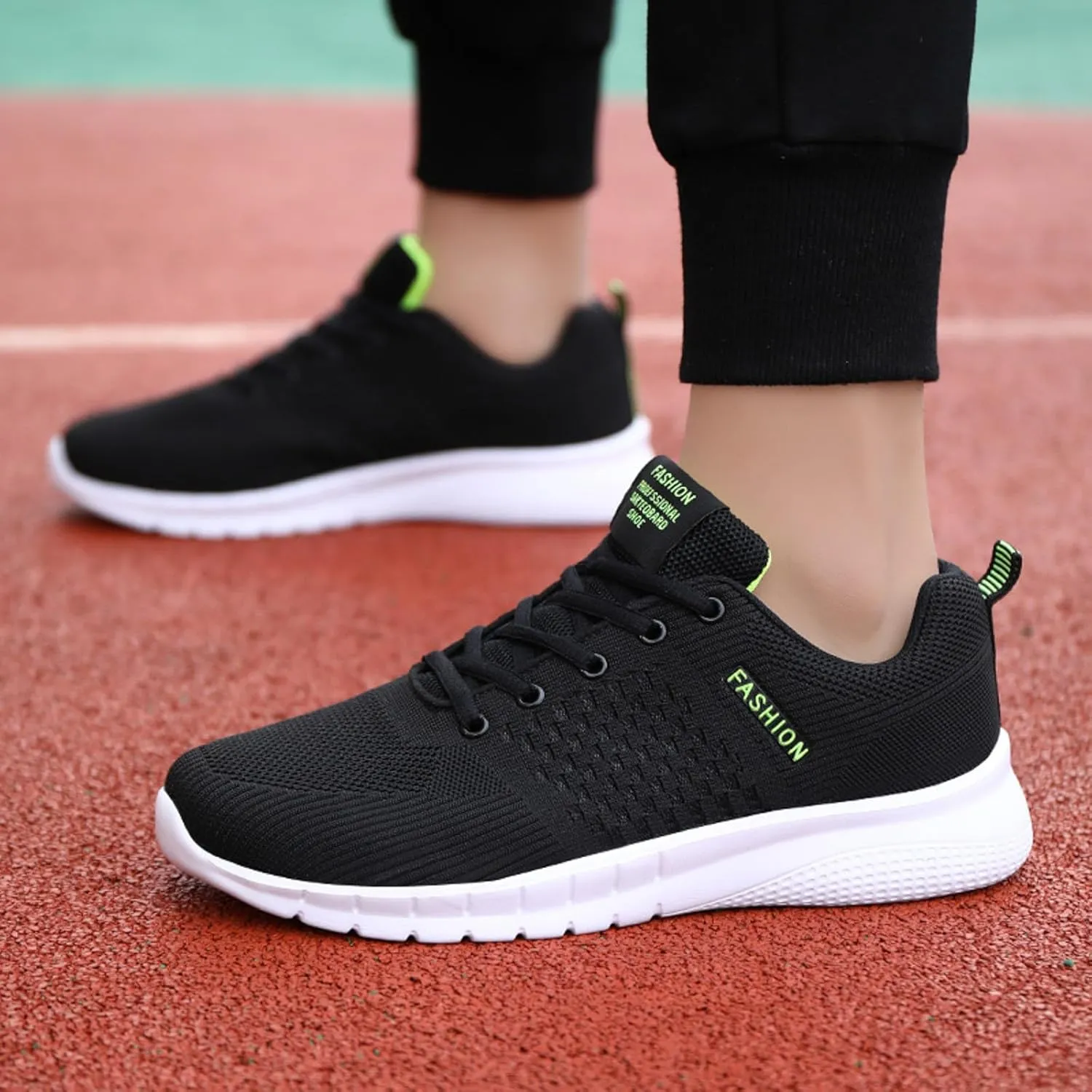 Men's Breathable Mesh Running Shoes Comfortable Lightweight Casual Walking Shoe Men's Arch Support Insole Shoes