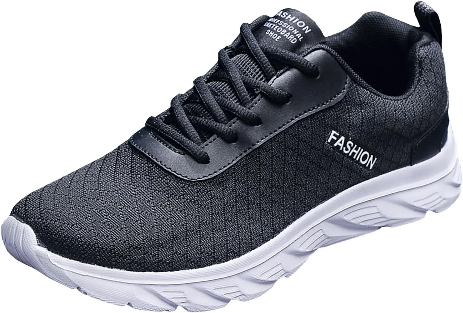 Men's Classic Casual Jogging Sneakers Lace Up Lightweight Breathable Fashion Sneaker Non Slip Barefoot Sneaker