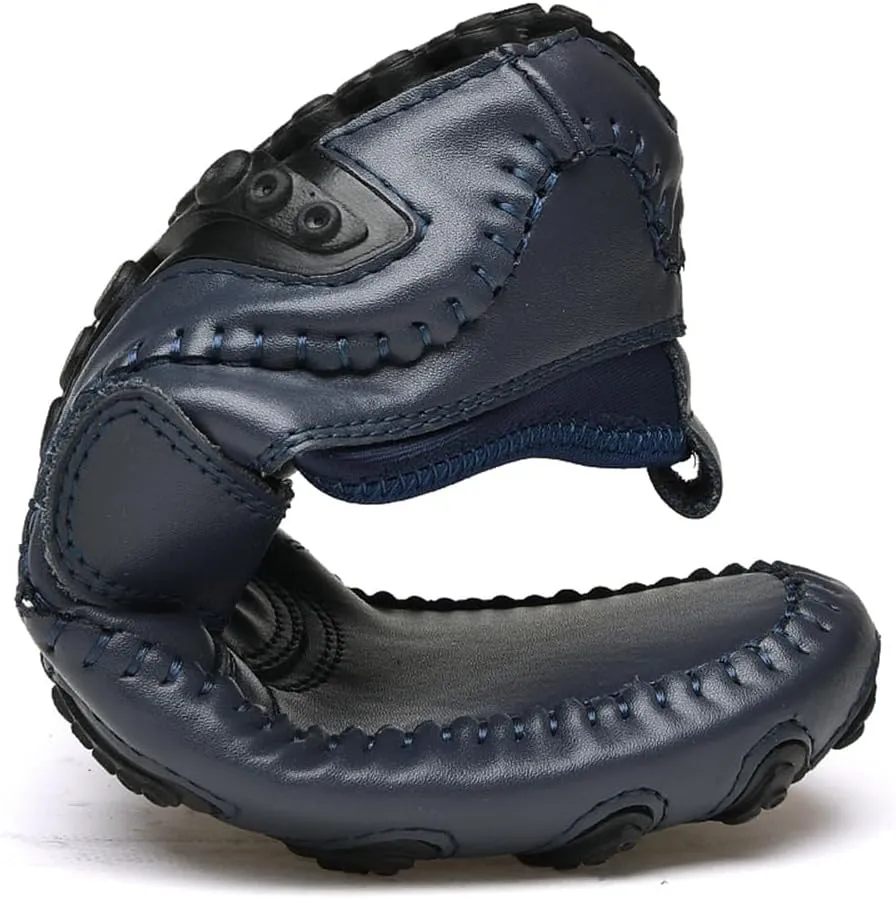 Men's Classic Leather Casual Shoes Office Casual Slip on Loafers Men's Soft and Comfortable Driving Walking Shoes