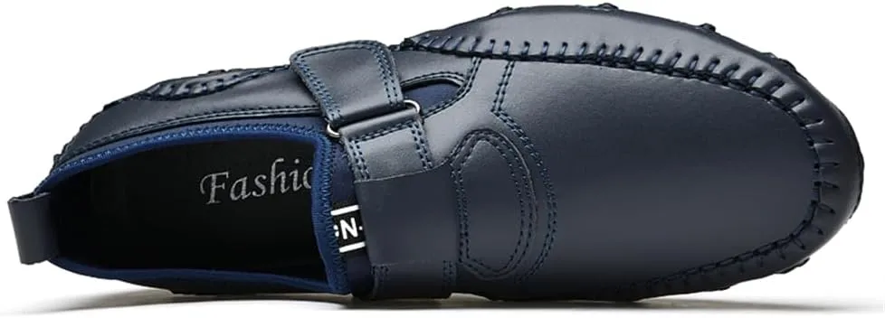 Men's Classic Leather Casual Shoes Office Casual Slip on Loafers Men's Soft and Comfortable Driving Walking Shoes