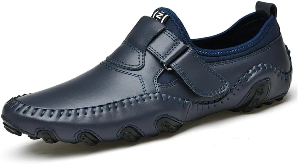 Men's Classic Leather Casual Shoes Office Casual Slip on Loafers Men's Soft and Comfortable Driving Walking Shoes