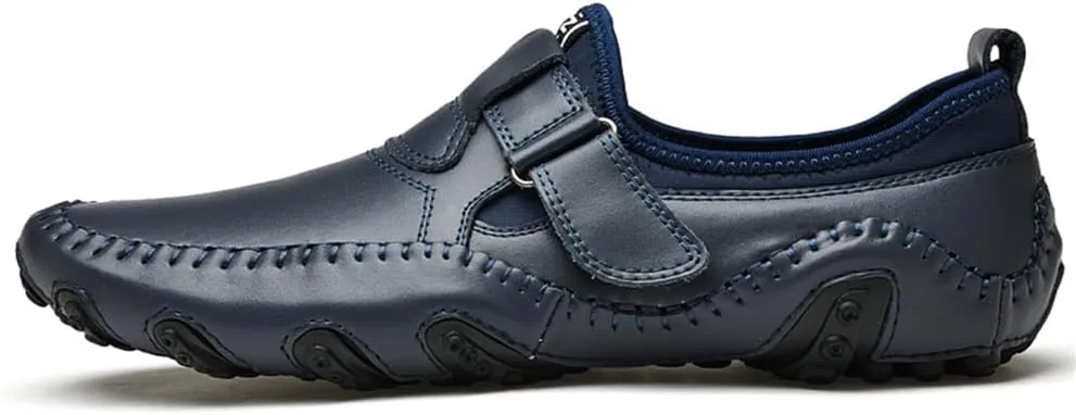 Men's Classic Leather Casual Shoes Office Casual Slip on Loafers Men's Soft and Comfortable Driving Walking Shoes