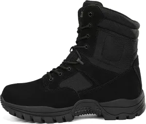 Mens Combat Boots Breathable Police Patrol Boots Lightweight Army Boots Waterproof Hiking Boots Military Tactical Boots