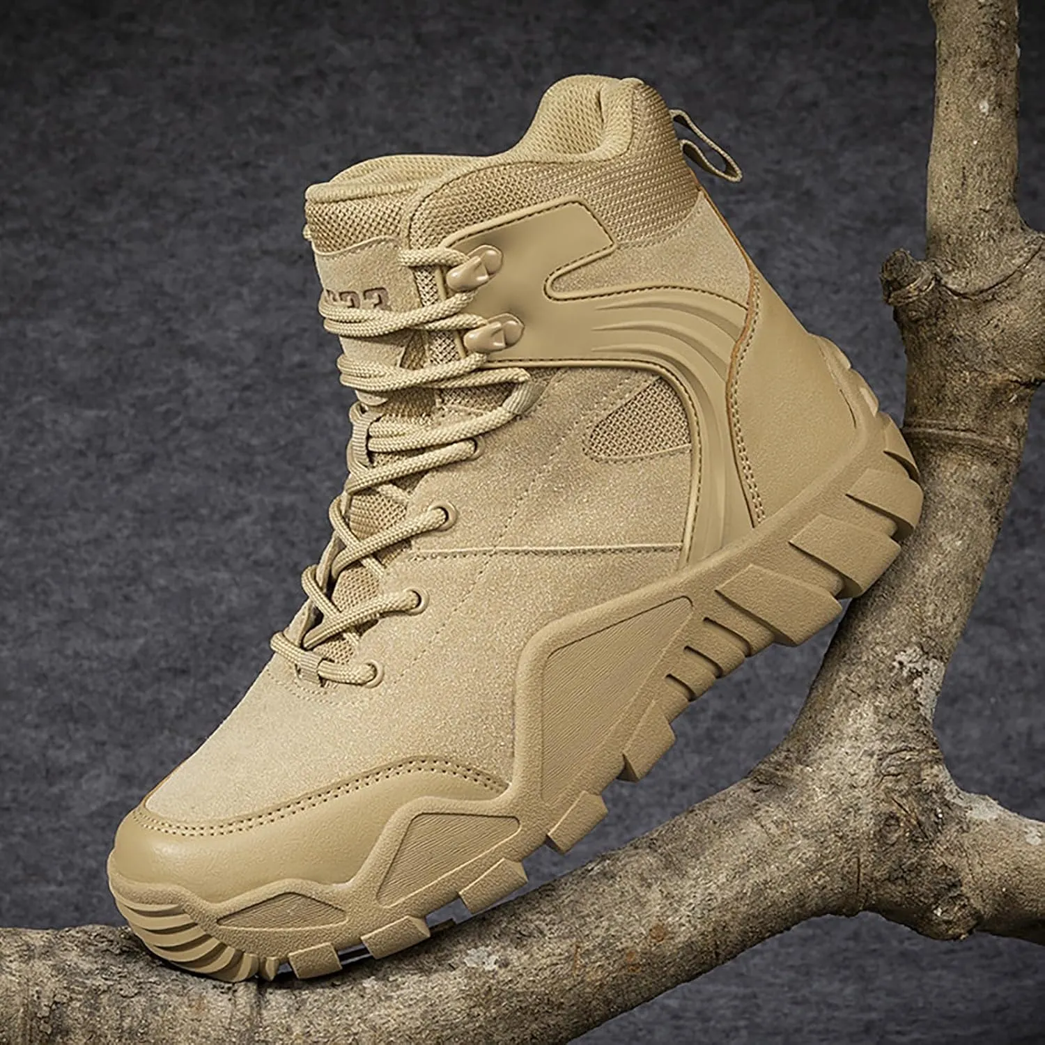Mens Combat Boots Breathable Police Patrol Boots Lightweight Army Boots Waterproof Hiking Boots Military Tactical Boots