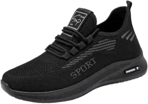Mens Commuter Slip-Resistant Lightweight Breathable Easy to Walk Lightweight Mesh Breathable Tennis Shoes for Summer Outdoor Driving & Walking