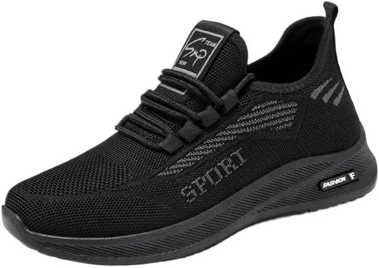 Mens Commuter Slip-Resistant Lightweight Breathable Easy to Walk Lightweight Mesh Breathable Tennis Shoes for Summer Outdoor Driving & Walking