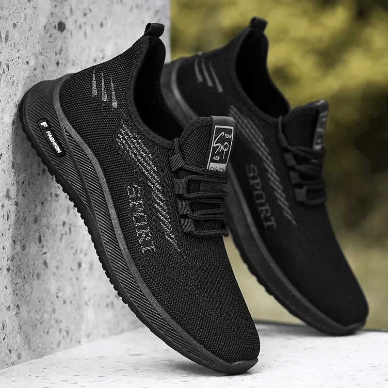 Mens Commuter Slip-Resistant Lightweight Breathable Easy to Walk Lightweight Mesh Breathable Tennis Shoes for Summer Outdoor Driving & Walking