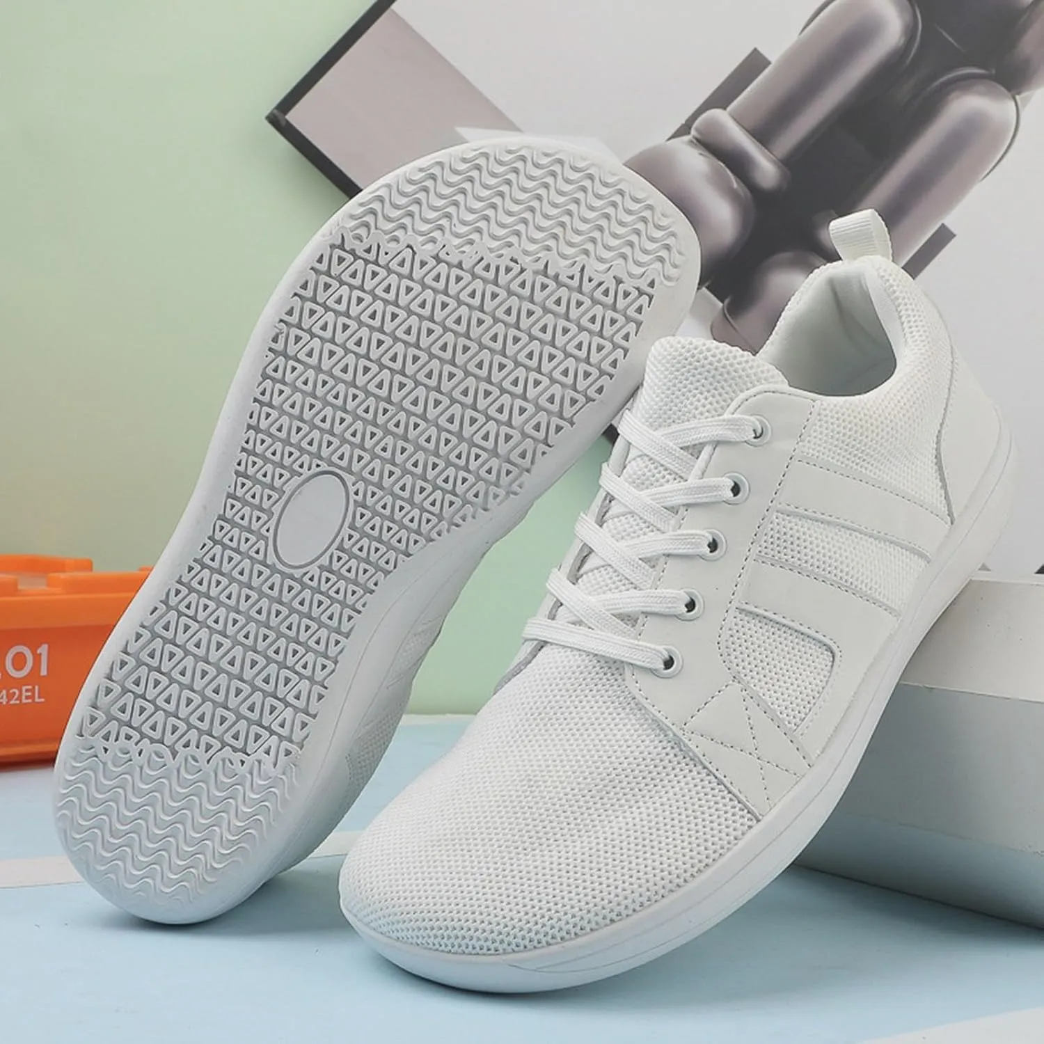 Men's Fashion Versatile Walking Shoes Breathable Elastic Fly Woven Mesh Sneaker Business Casual Versatile Shoes