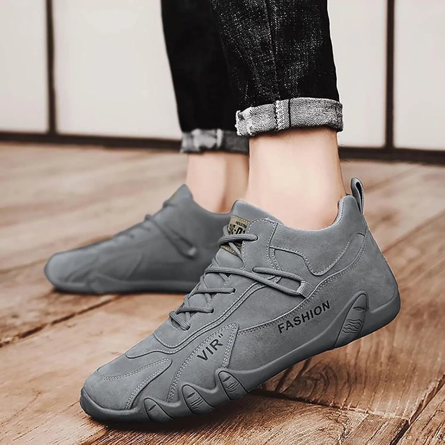 Men's Fashion Versatile Walking Shoes Lightweight Breathable Slip on Running Shoe Athletic Gym Tennis Sneakers