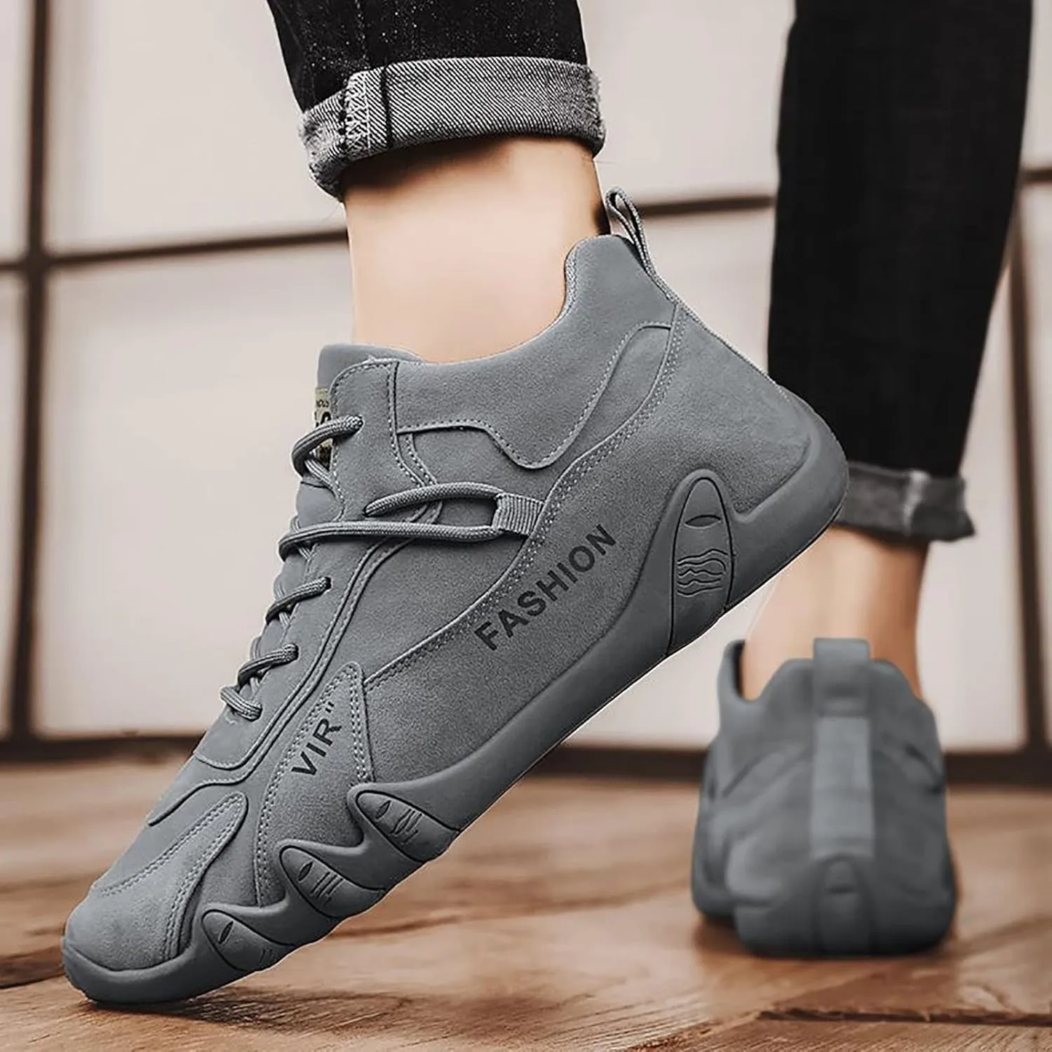 Men's Fashion Versatile Walking Shoes Lightweight Breathable Slip on Running Shoe Athletic Gym Tennis Sneakers