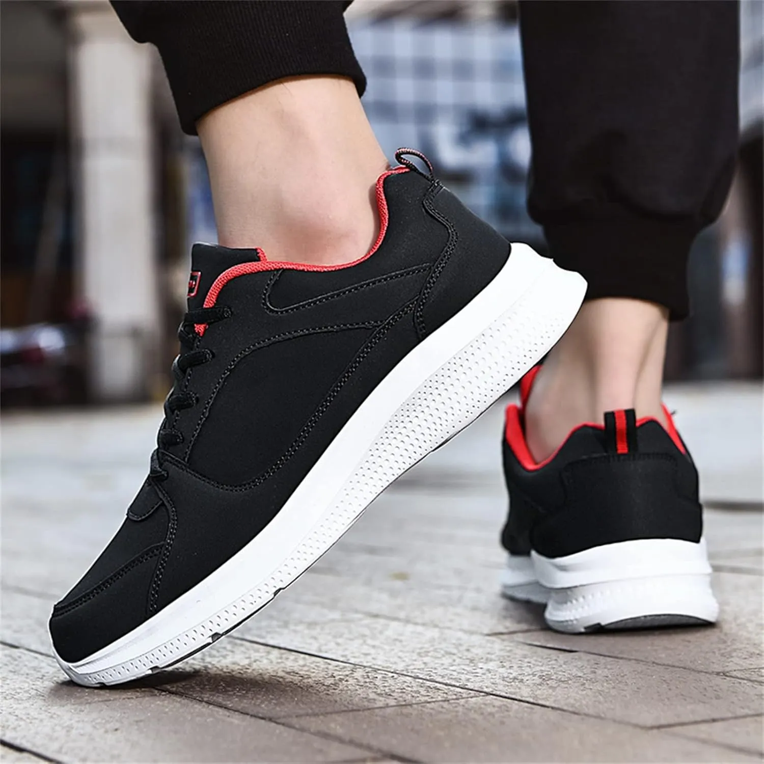 Men's Fashion Versatile Walking Shoes Lightweight Breathable Walking Shoe Gym Tennis Comfortable Stretch Shoes