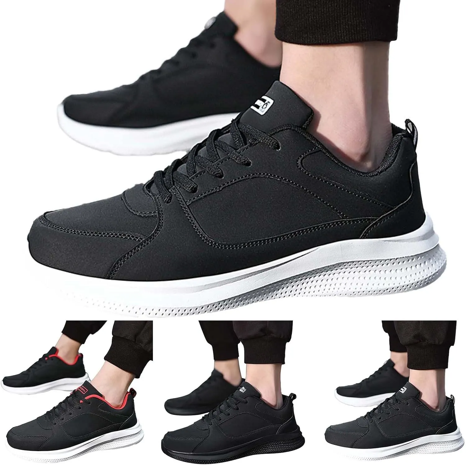 Men's Fashion Versatile Walking Shoes Lightweight Breathable Walking Shoe Gym Tennis Comfortable Stretch Shoes