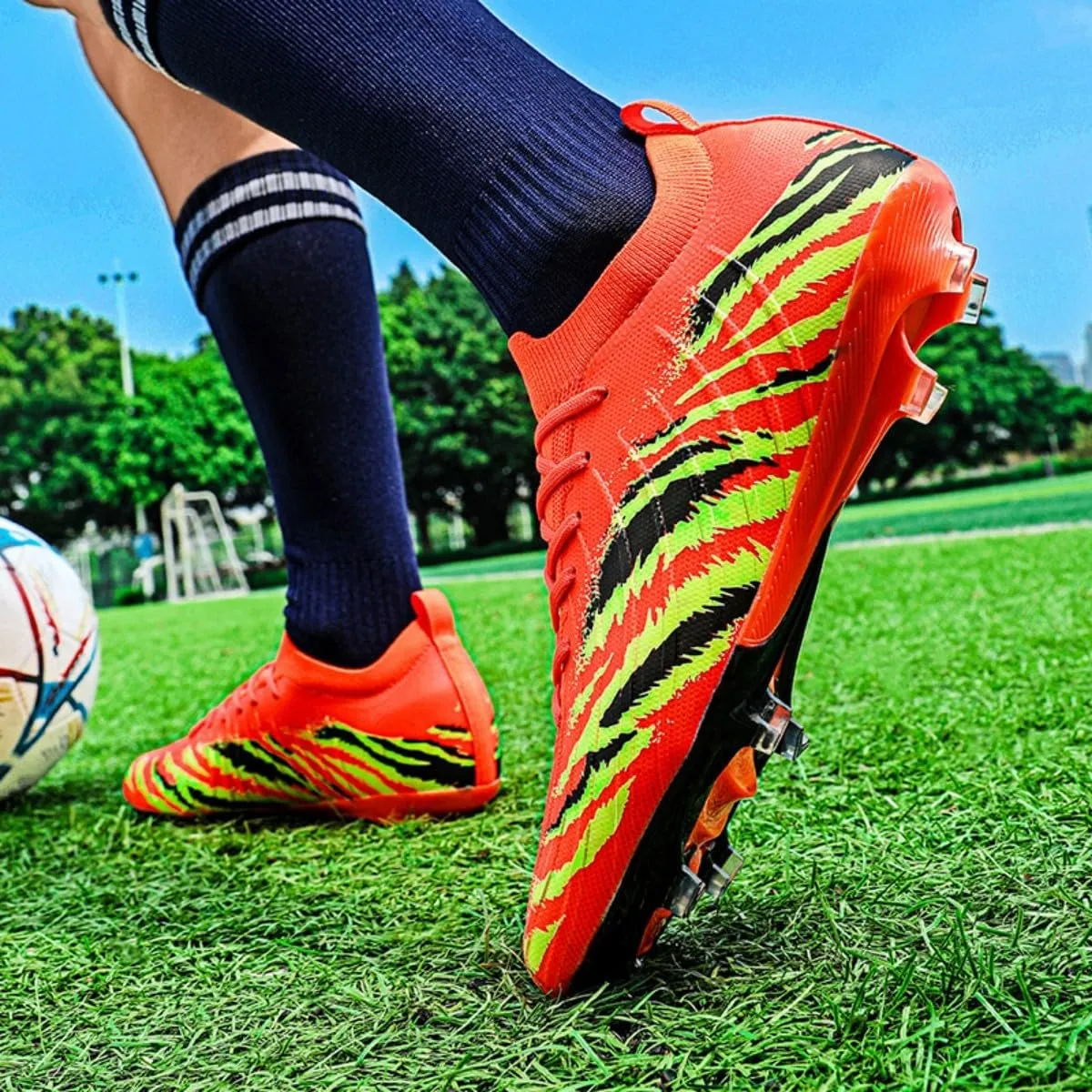 Mens Football Cleats Soccer Shoes: Turf Grip Design for Daily Training Game Day for Mens Womens