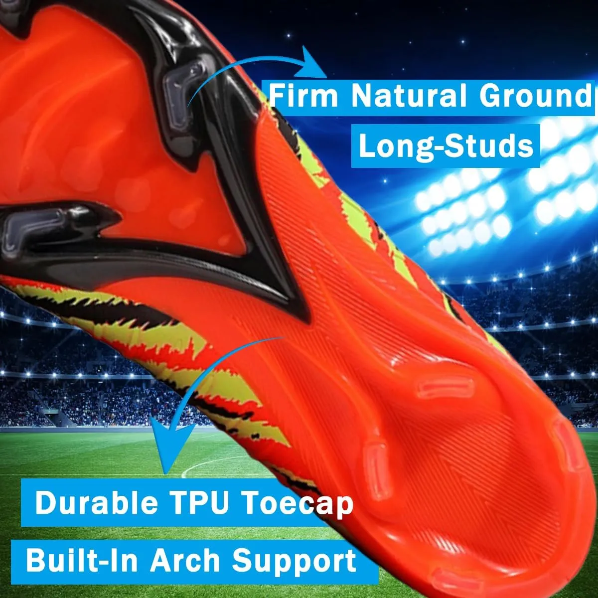 Mens Football Cleats Soccer Shoes: Turf Grip Design for Daily Training Game Day for Mens Womens