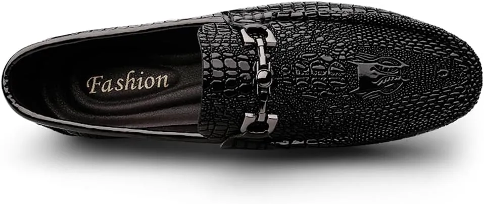Men's Genuine Leather Loafer Shoes Retro Fashion Slip on Soft Breathable Walking Driving Shoes