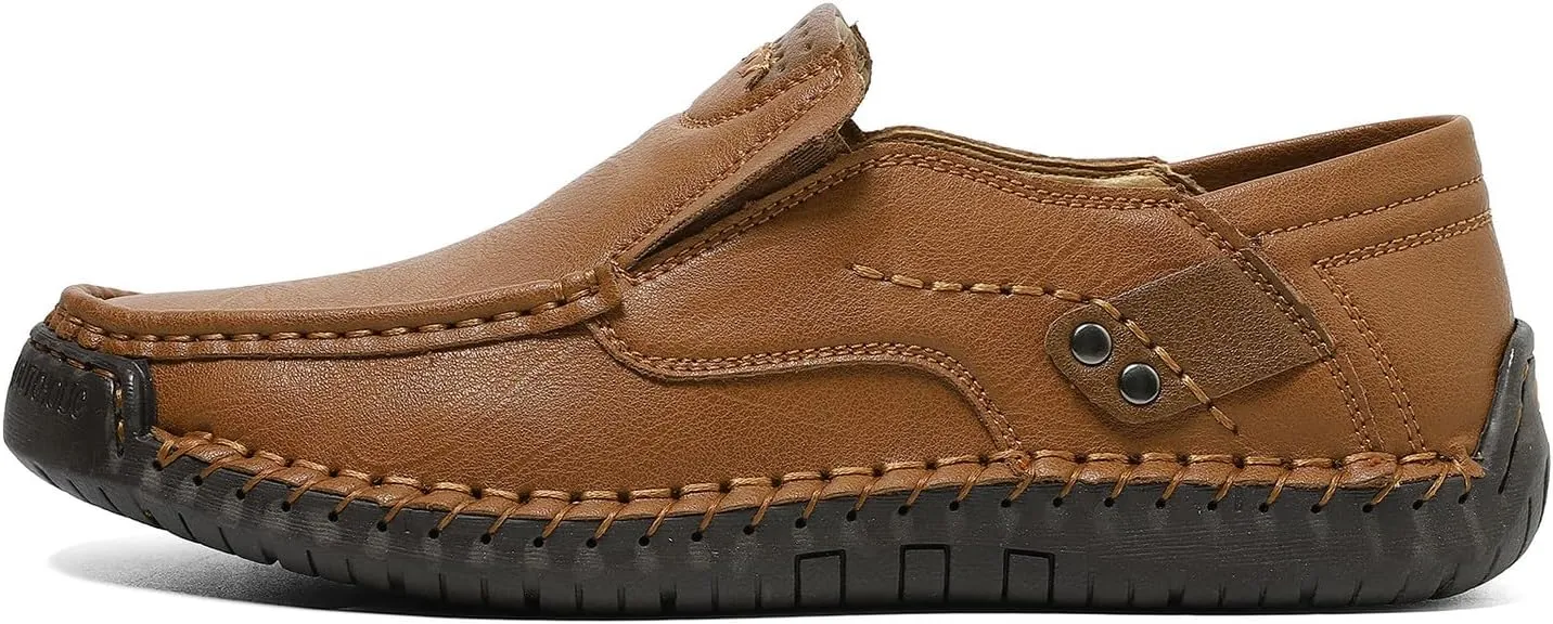 Men's Handmade Slip on Genuine Leather Loafers Soft Breathable Driving Shoes