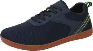 Men's Lace Up Memory Foam Sneakers Comfortable Breathable Stretch Canvas Slip on Sneaker Comfort Jogging Shoes