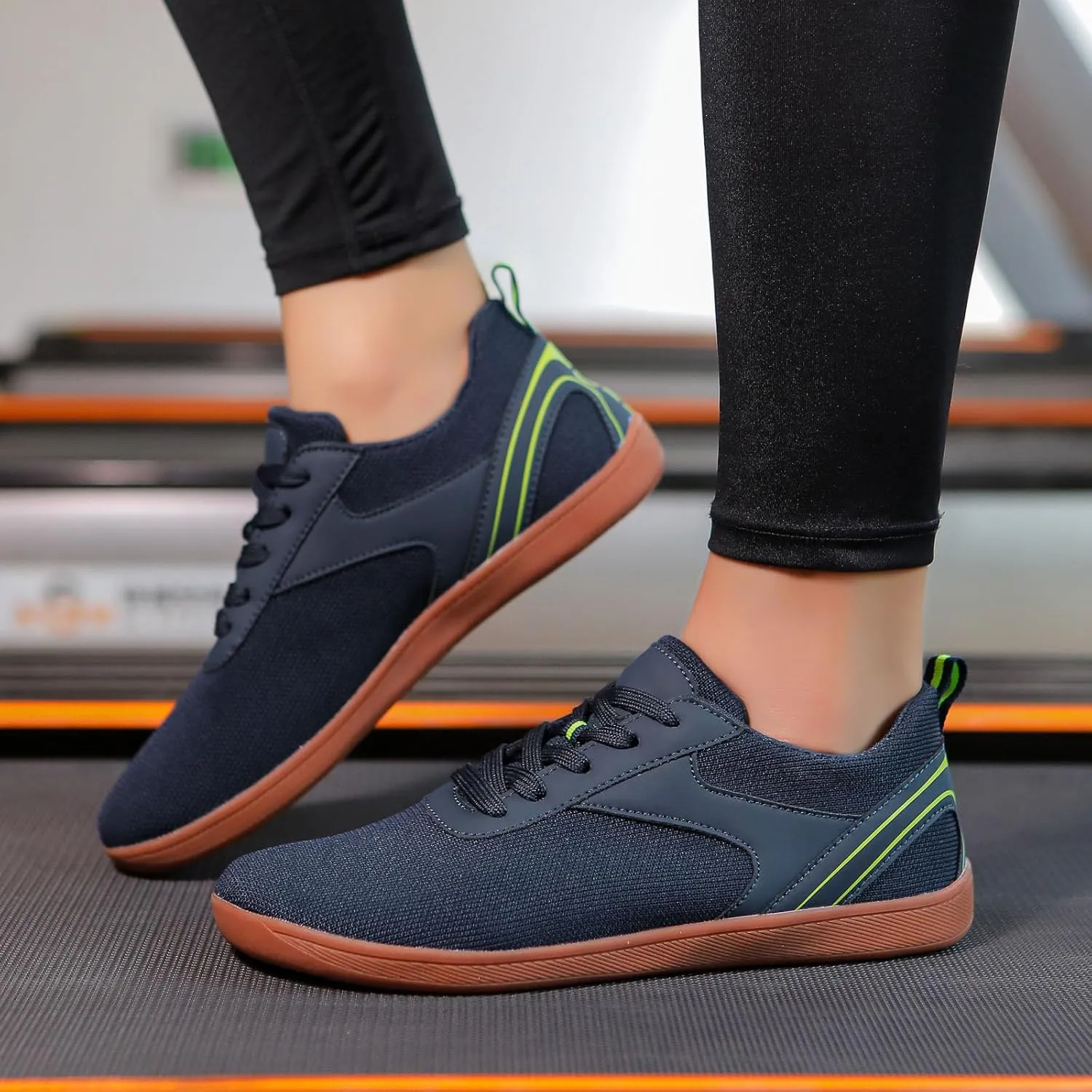 Men's Lace Up Memory Foam Sneakers Comfortable Breathable Stretch Canvas Slip on Sneaker Comfort Jogging Shoes
