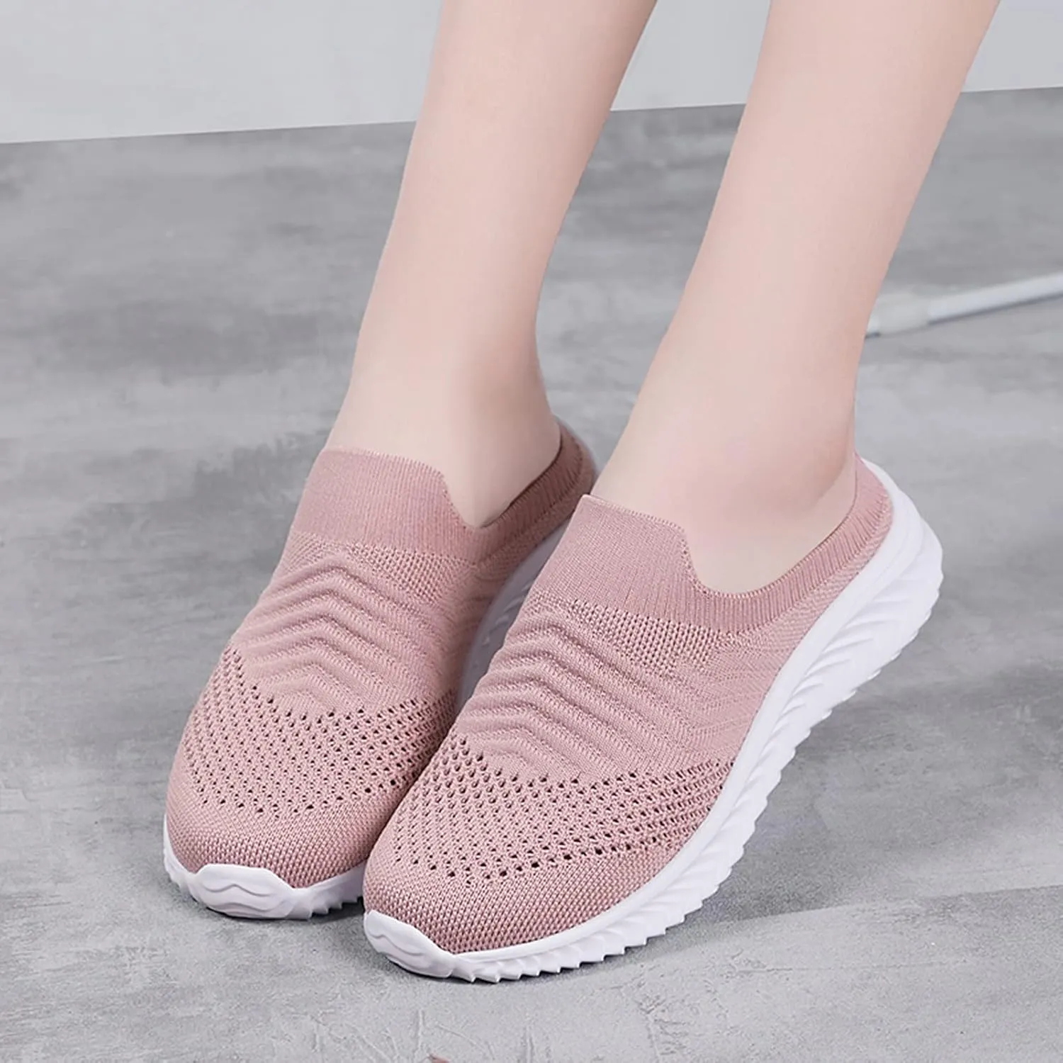 Men's Mesh Sneakers Walking Sneakers for Women Men Running Shoes Loafers for Women Casual Mens Loafers Casual Slip On Platform Sneakers for Women