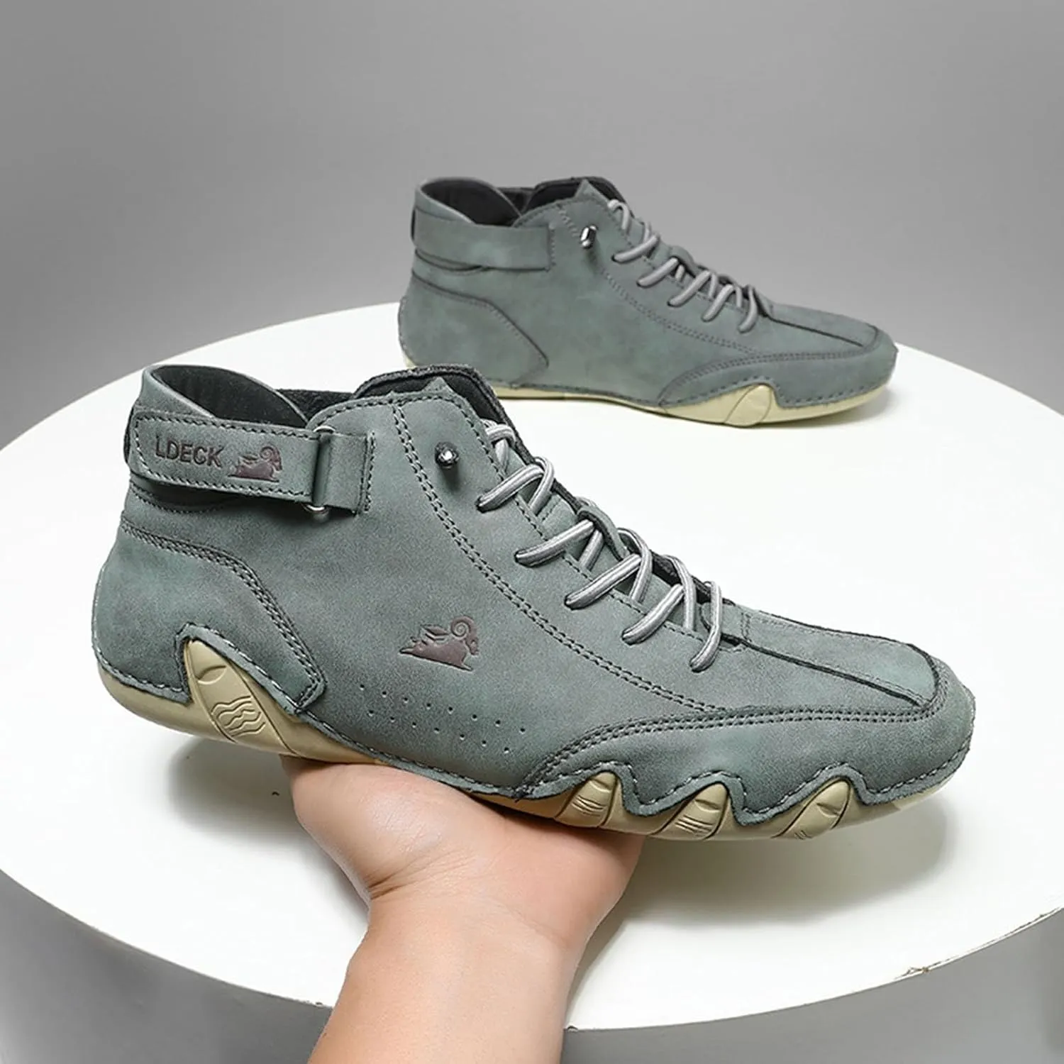 Men's Non Slip Barefoot Minimalist Shoes Comfortable Breathable Lace Up Sneaker Arch Support Plantar Fasciitis
