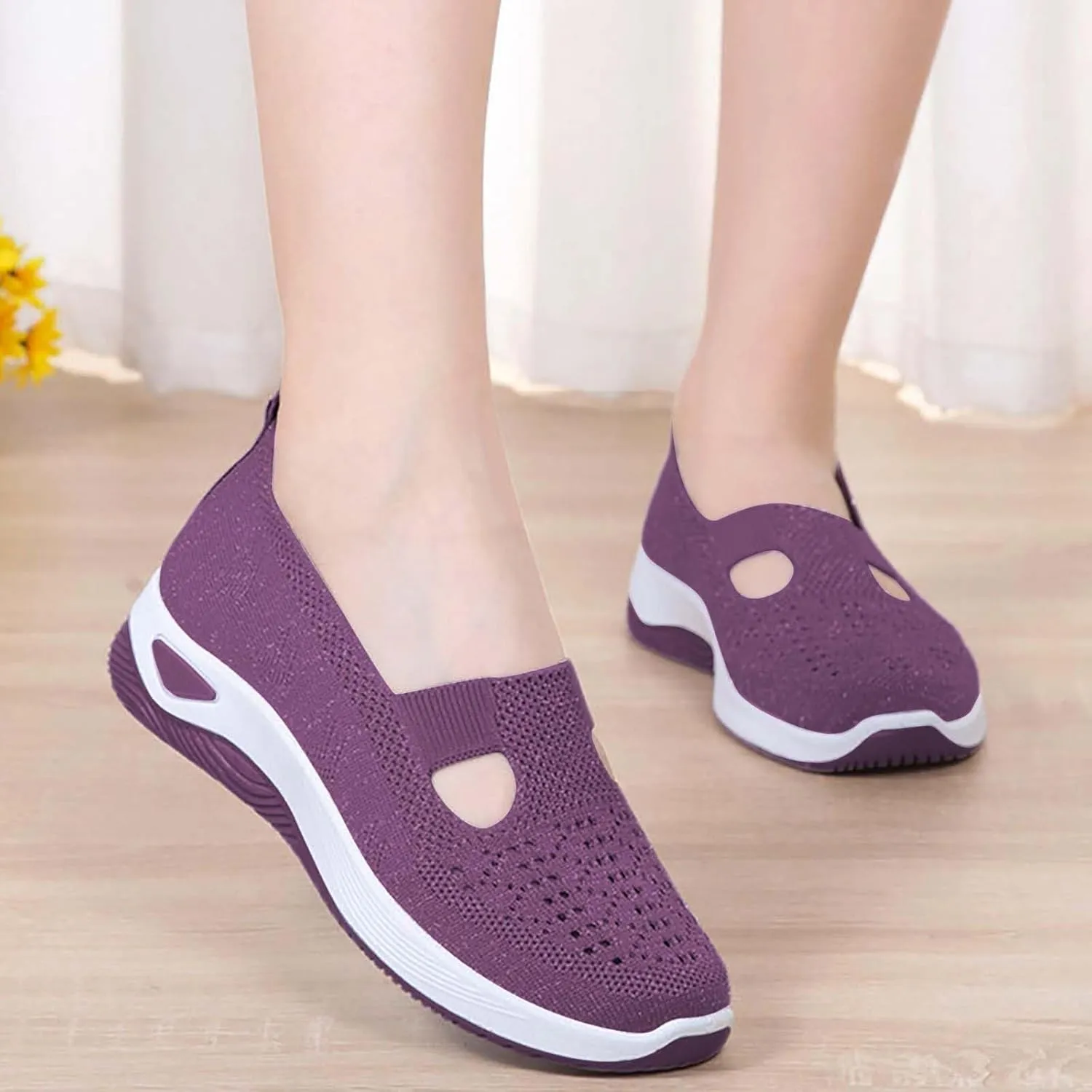 Mens Running Shoes Walking Sneakers for Women Wide Width Men's Loafers & Slip-Ons Solid Color Comfy Casual Christmas Running Shoes Women Wide Toe Box Trendy Casual