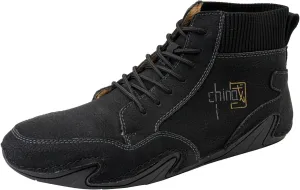Mens Shoes High Top Elastic Band Sport Shoes Fashion Casual Plus Size Ankle Boots Men Sneaker
