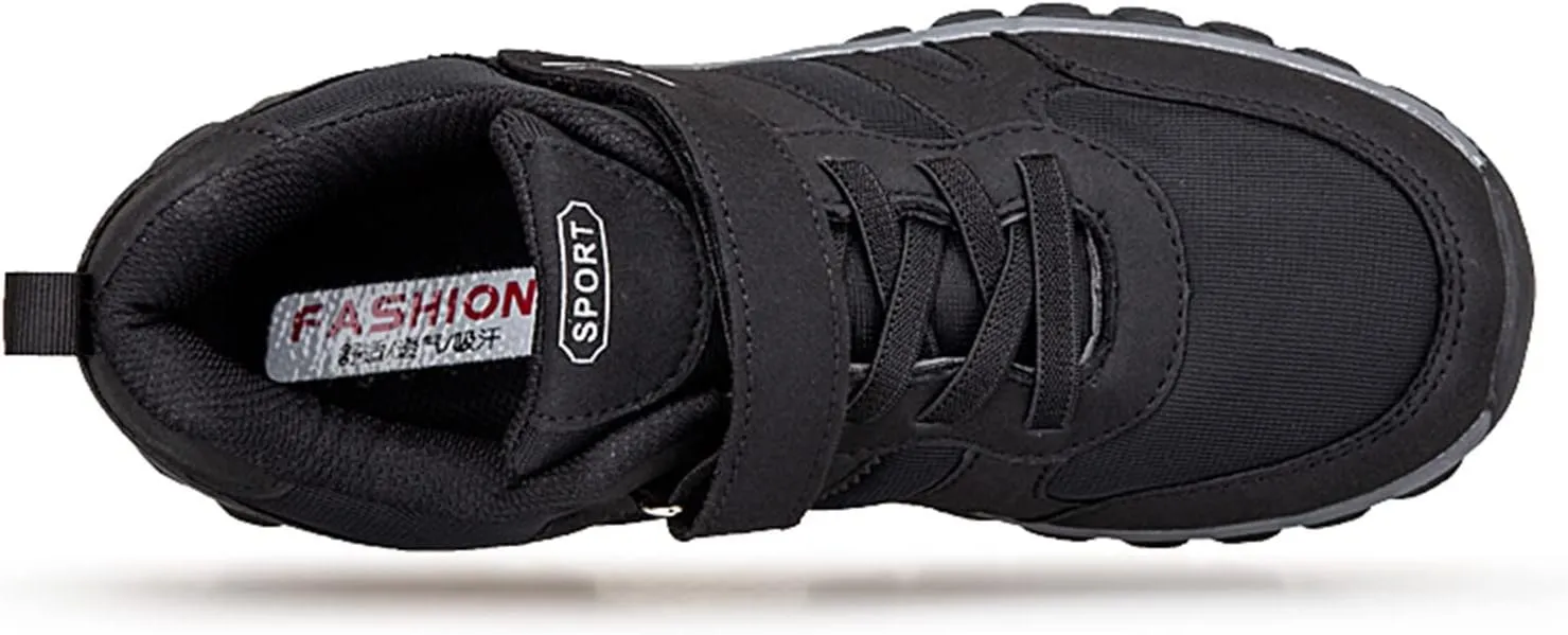 Men's Simple and Fashionable Flying Woven Round Head Solid Color Lightweight Breathable Soft Mens Sneaker Boots