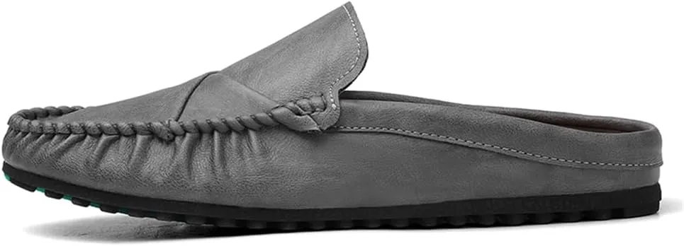 Men’s Slip-On Loafers Handmade Leather Slippers Comfortable Soft Casual Shoes Driving Shoes for Men