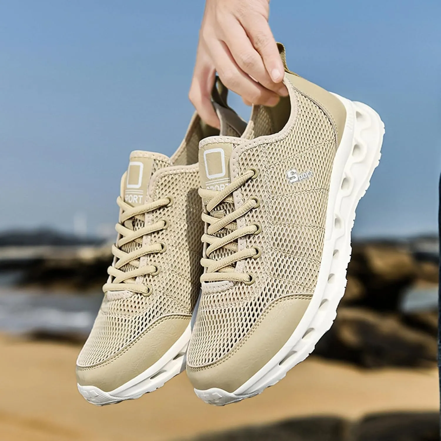 Men's Stretch Memory Foam Shoes Comfortable Breathable Slip On Sneaker Comfortable & Light-Weight Stretch Shoes