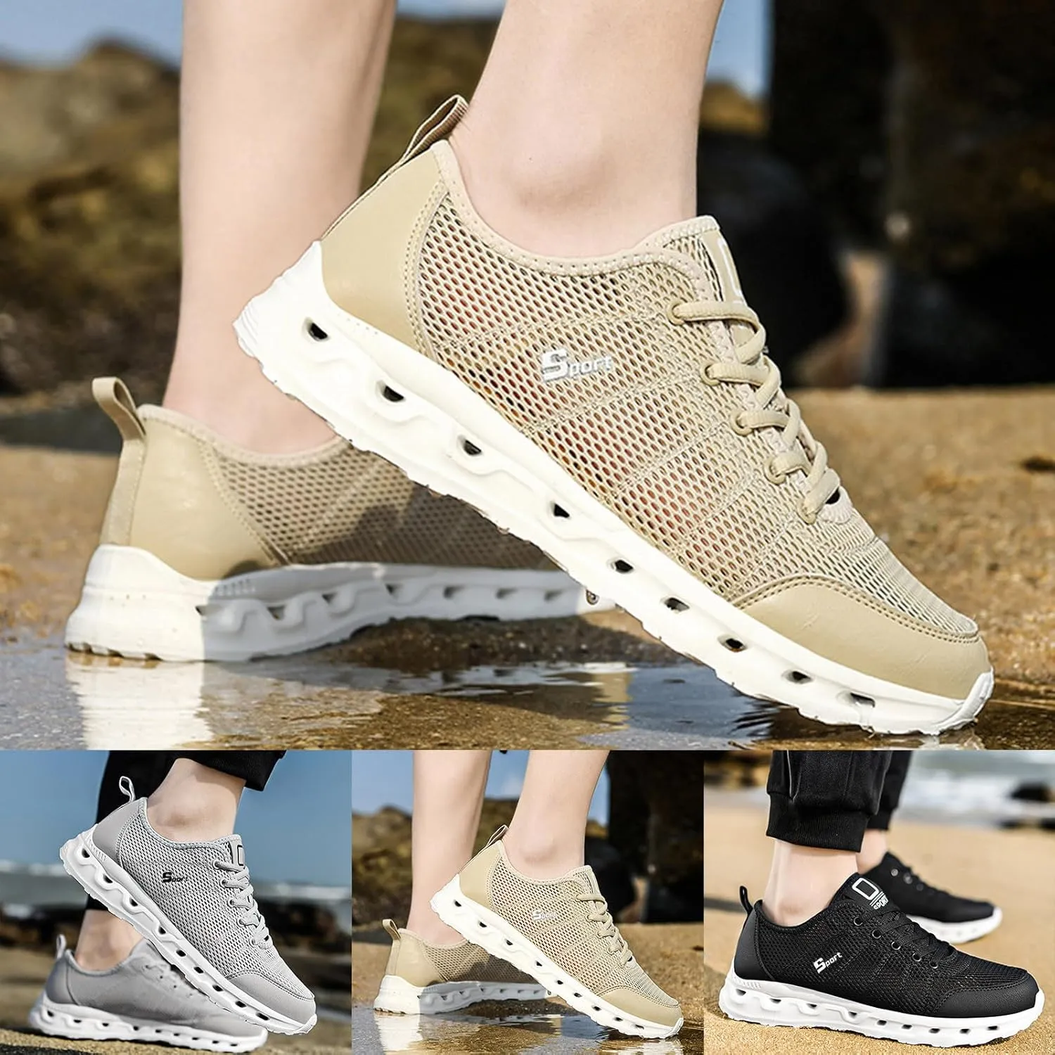 Men's Stretch Memory Foam Shoes Comfortable Breathable Slip On Sneaker Comfortable & Light-Weight Stretch Shoes