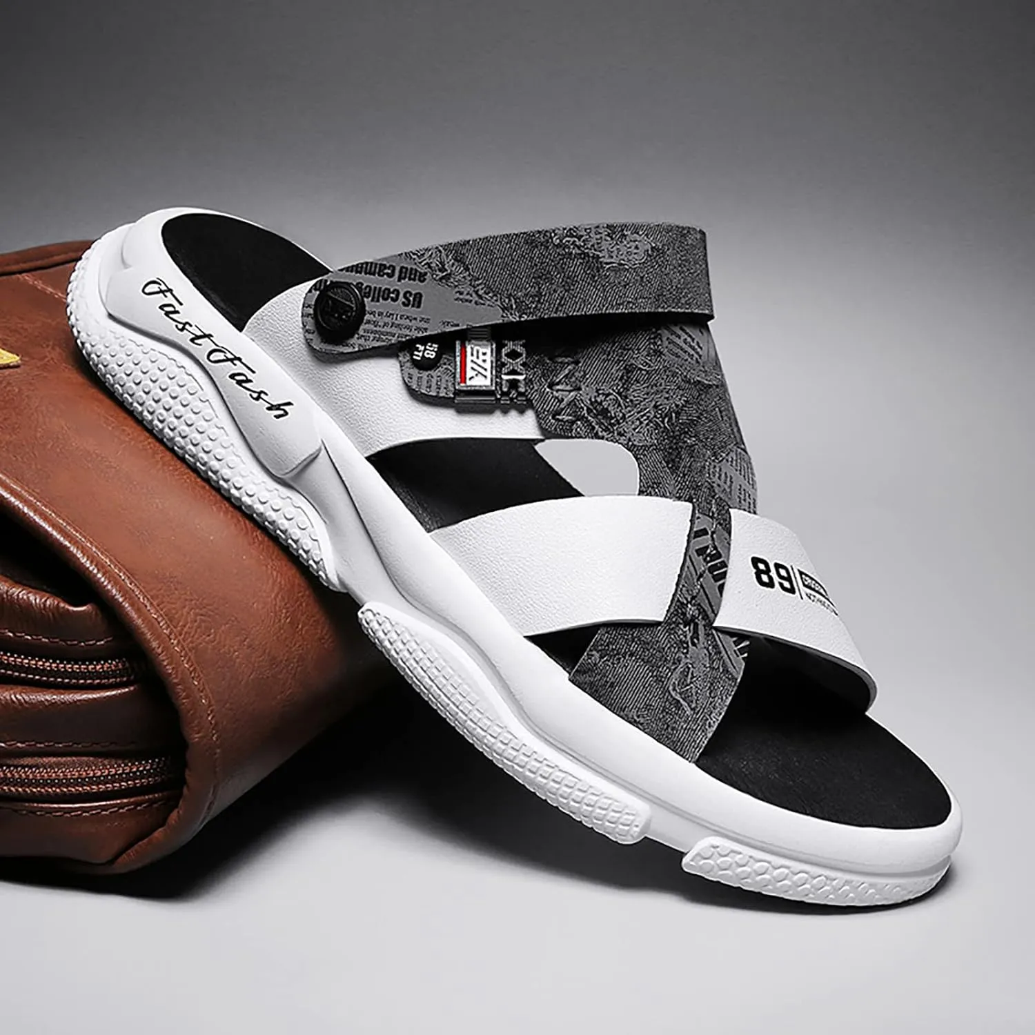 Men'S Summer New Soft Bottom Outerwear Sandals And Slippers Casual Sports Trend Air Cushion Beach Slip Sandals
