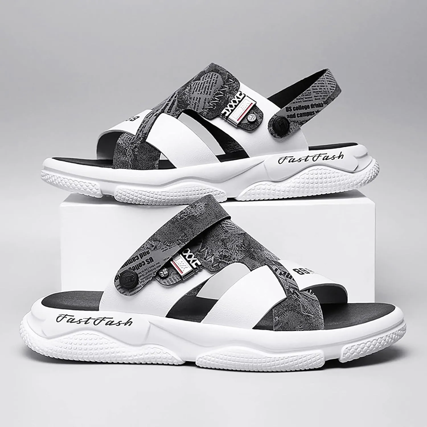 Men'S Summer New Soft Bottom Outerwear Sandals And Slippers Casual Sports Trend Air Cushion Beach Slip Sandals
